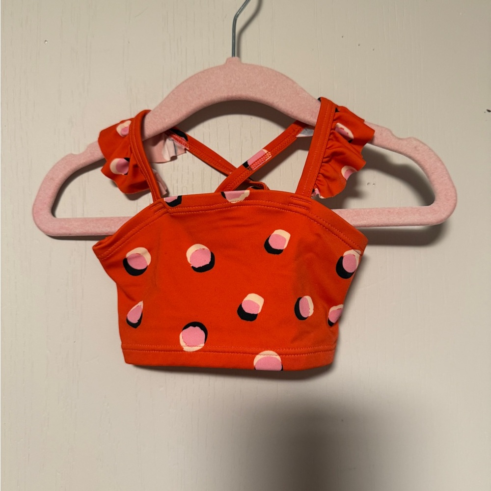 Hanna Andersson bikini size 18-24 months orange spots on spots print